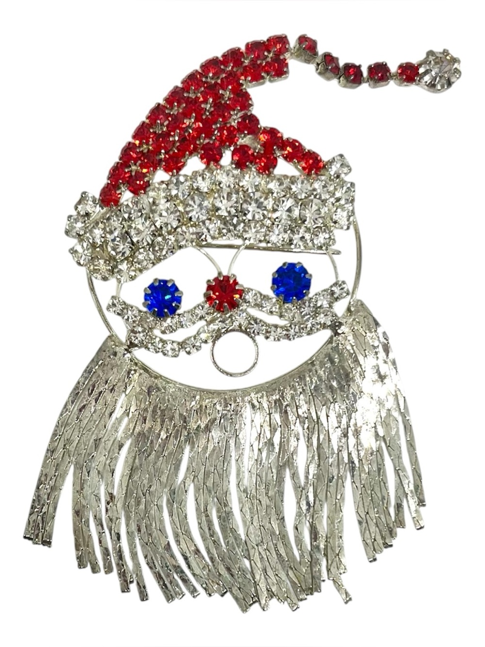 Vintage Santa Claus Face Brooch